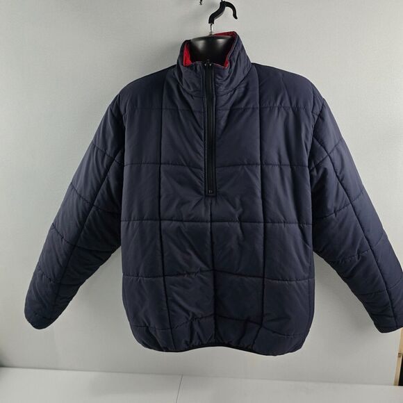 Polo Sports Ralph Lauren Puff jacket‎ reversible mens Large blue red spell out - Picture 5 of 11